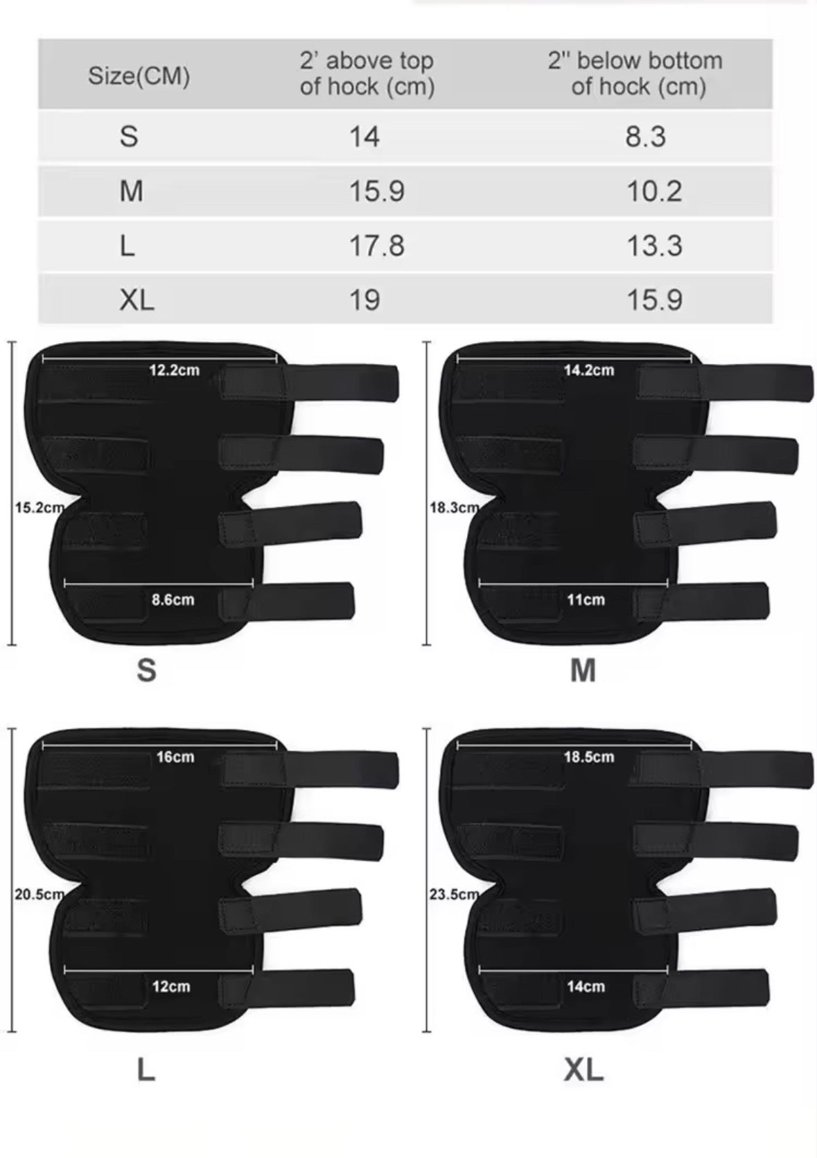 Støtte bandage med velcro.