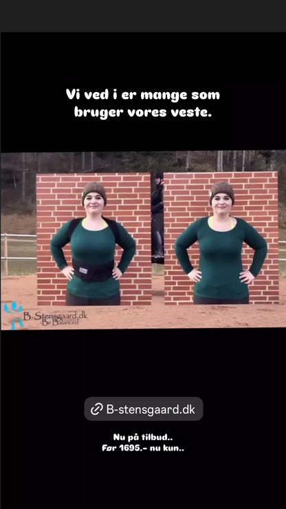 Holdningsvest. Med magnet og varmeterapi indlæg. Extrem støtte.
